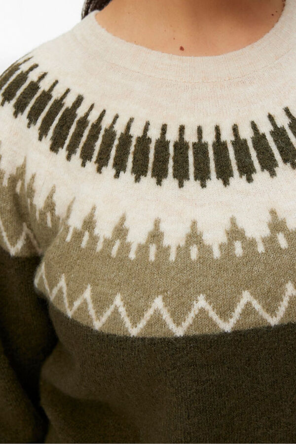 Vero Moda Curve Jersey greca talla grande Verde