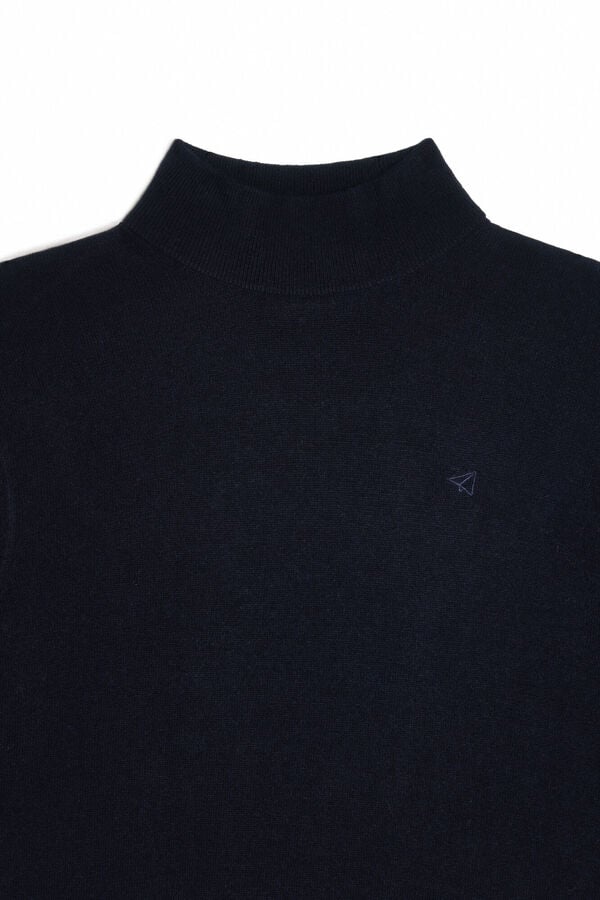 OOTO Jersey cuello alto Azul marino