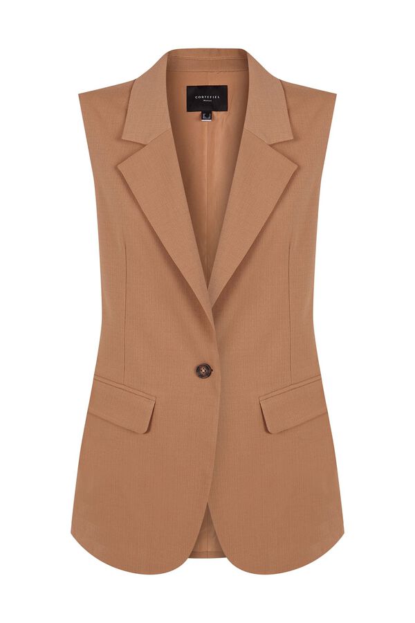 Cortefiel Colete comprido Castanho