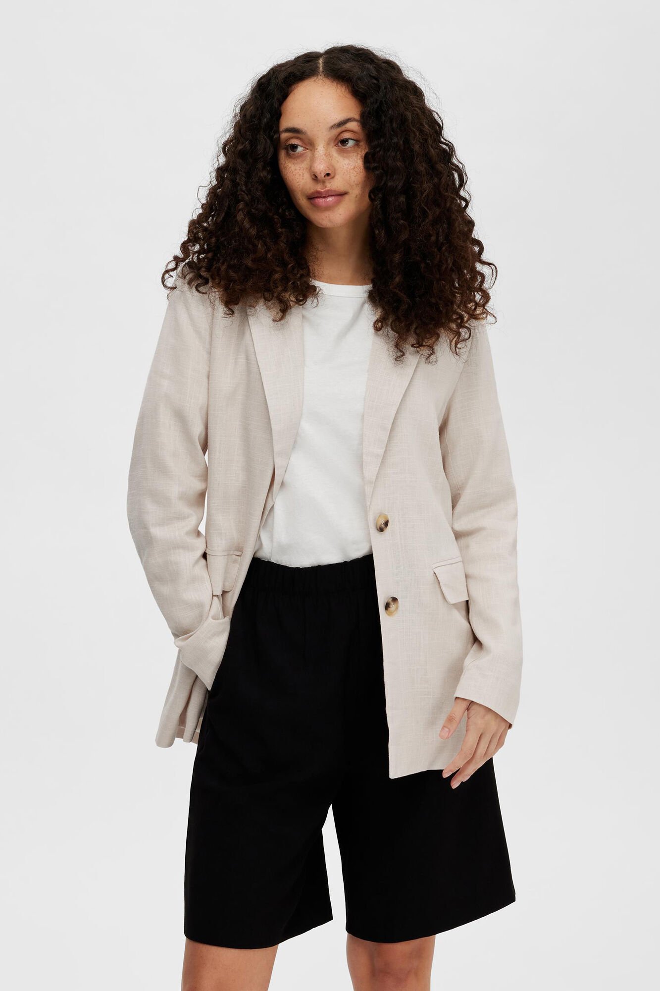 Selected Femme Americana Regular Fit de lino