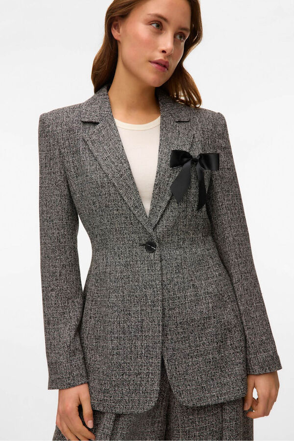 Vero Moda Americana larga efecto jaspeado Gris