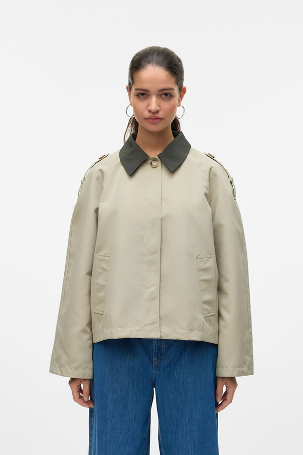 Vero Moda Casaco curta com gola de lapela Verde