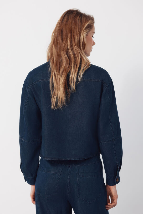 Cortefiel Camisa denim Soft Azul