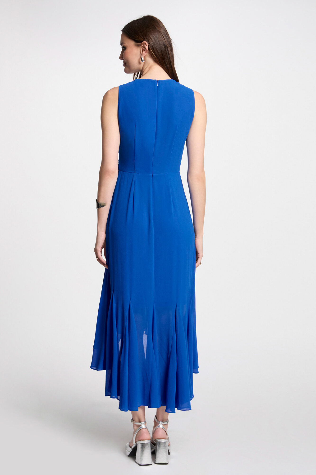 Morgan Vestido midi recto holgado