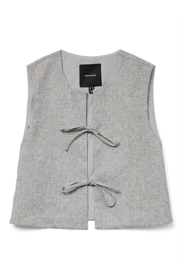 Vero Moda Chaleco de Tweed Gris