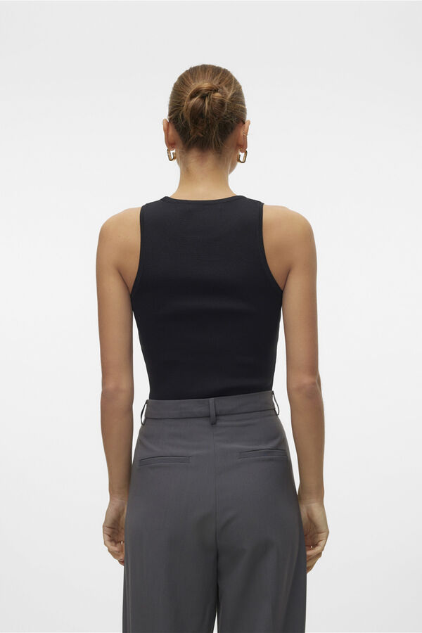 Vero Moda Crop top de malha  Preto