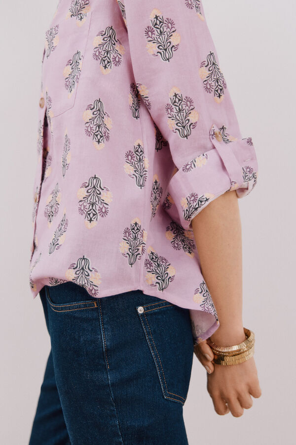 Cortefiel Camisa algod&oacute;n estampada Multicolor