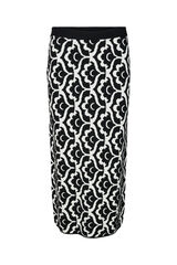 Vero Moda Falda midi de punto Estampado blanco