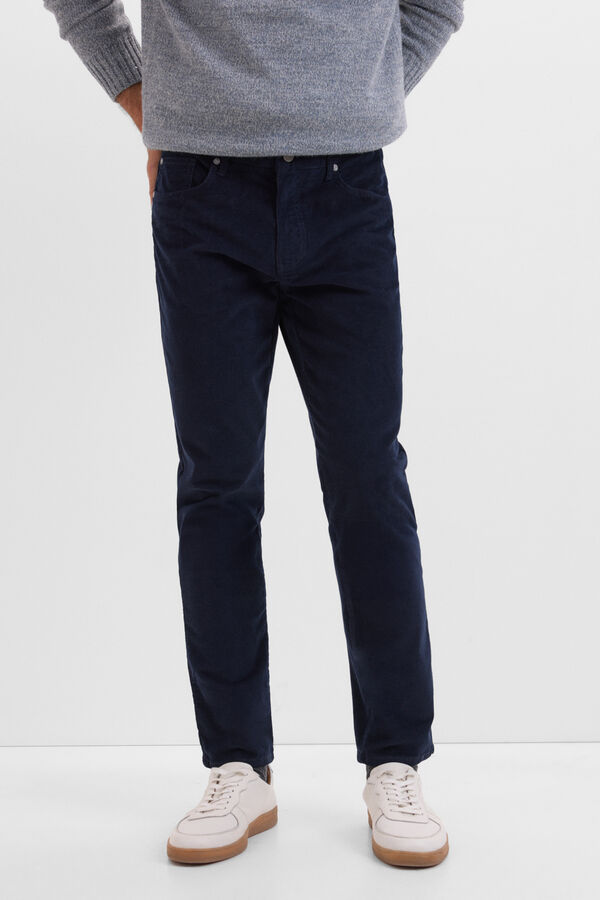 Cortefiel Cal&ccedil;as com 5 bolsos slim fit Azul