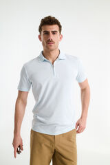 Selected Polo de manga curta  Azul