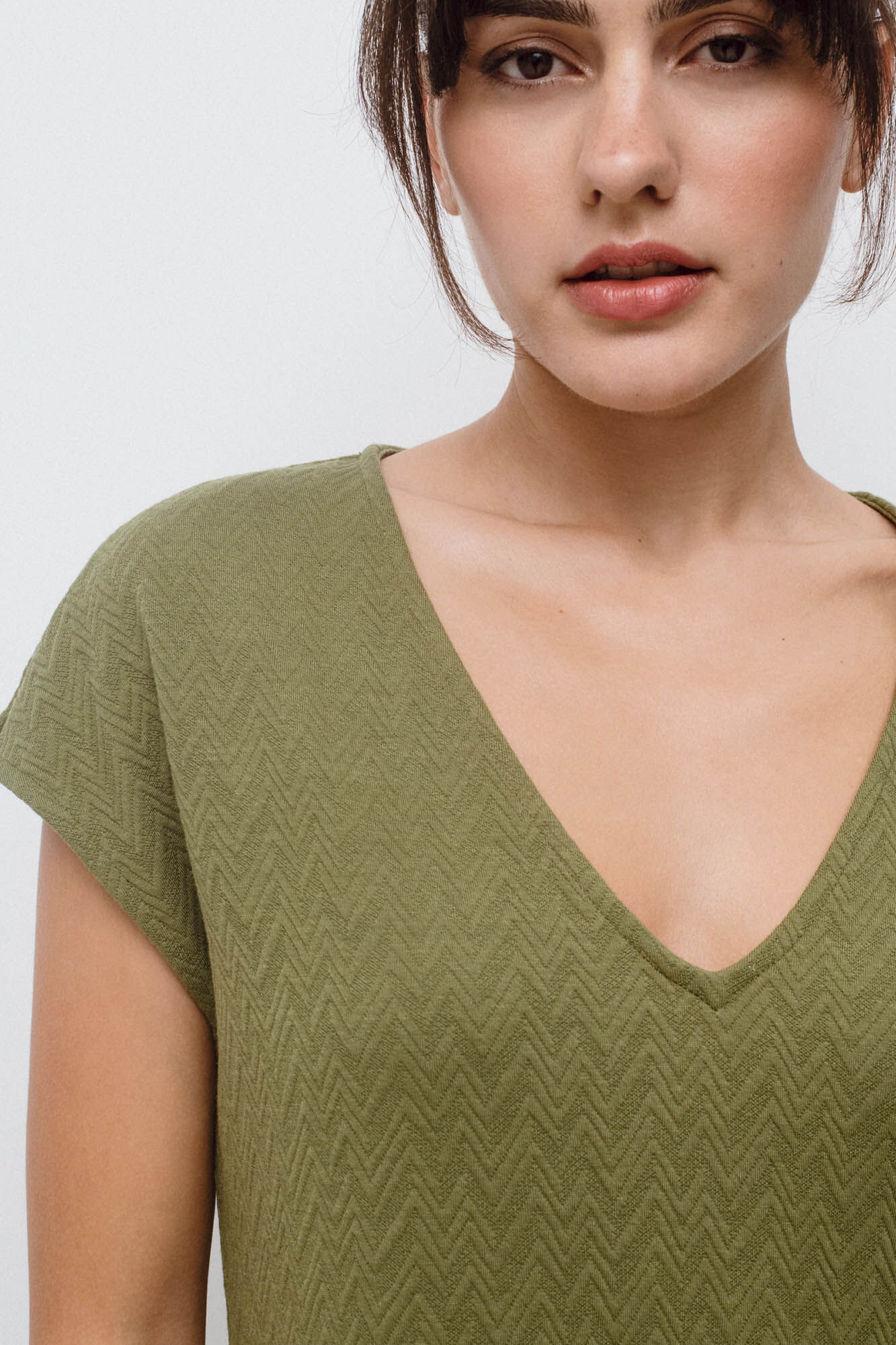 Vila Vestido midi manga corta