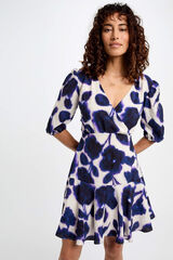 Morgan Vestido acampado estampado Multicolor