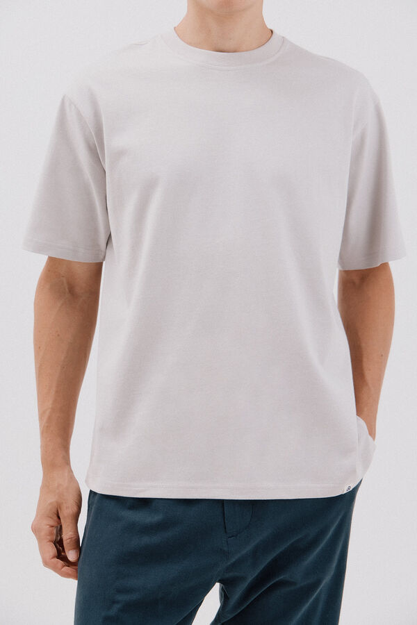 Cortefiel Camiseta b&aacute;sica Gris