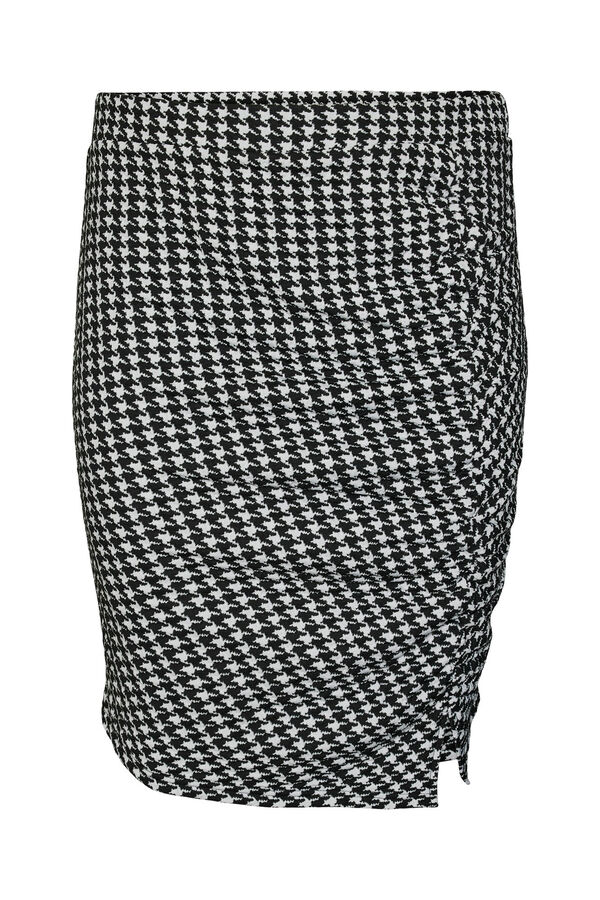 Vero Moda Curve Saia curta pied-de-poule Curve  Preto