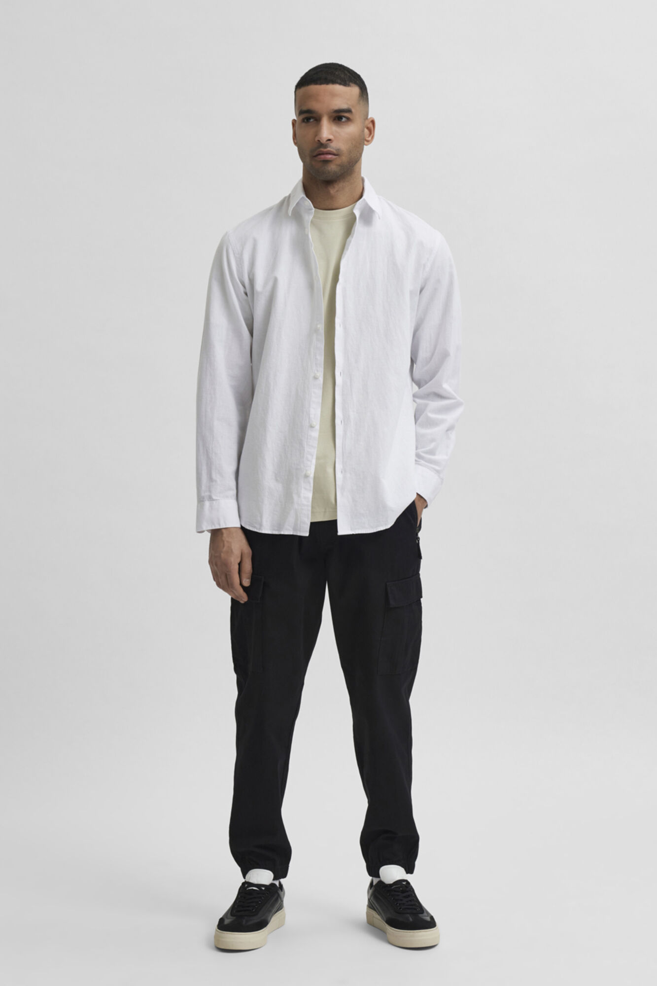 Selected Camisa slim fit de algod&oacute;n org&aacute;nico