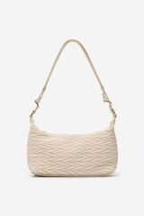 Cortefiel Bandolera gofrada espiga Marfil