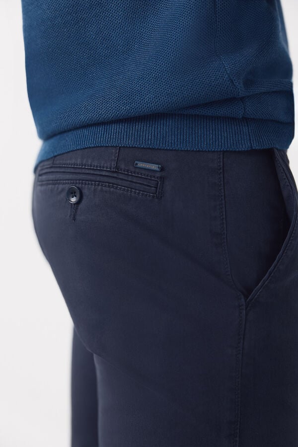 Cortefiel Pantal&oacute;n chino slim fit ligero Azul marino