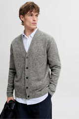 Jack & Jones Casaco de malha b&aacute;sico de malha liso Cinzento
