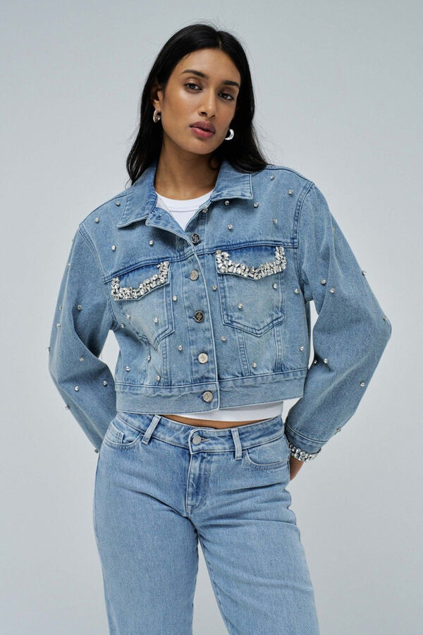 Salsa Jeans Chaqueta trucker con detalles Azul oscuro