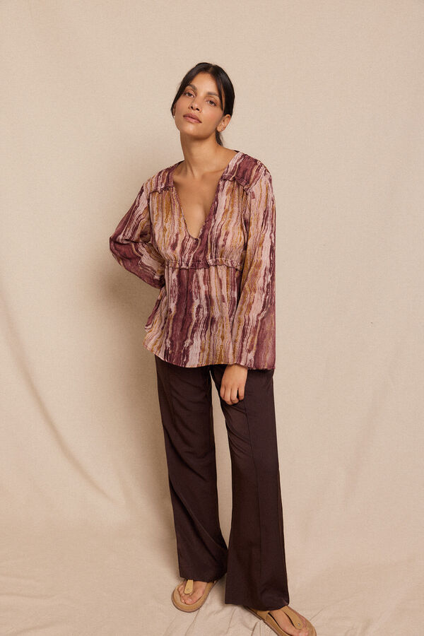 Slowlove Blusa asimetrica Multicolor