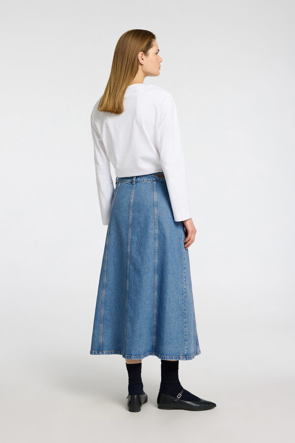 Selected Femme Saia de ganga midi Azul