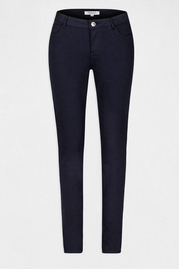 Morgan Pantal&oacute;n skinny talle bajo Azul marino