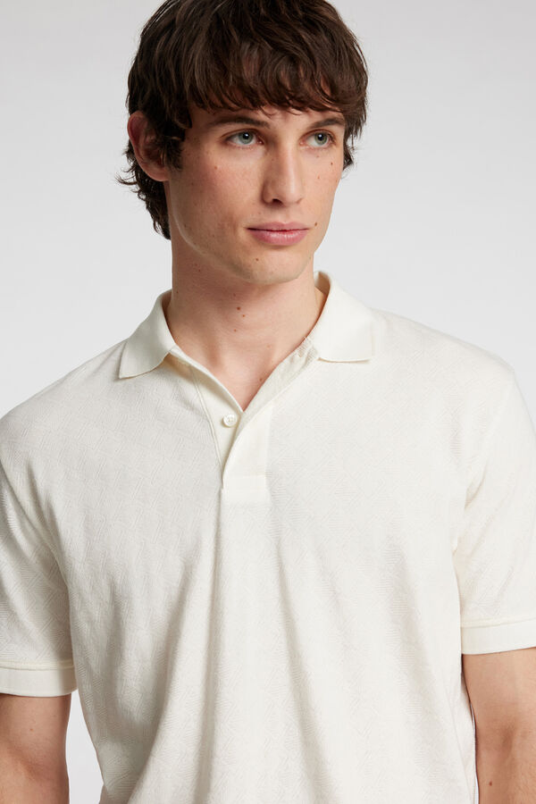 Selected Polo de manga curta  Branco