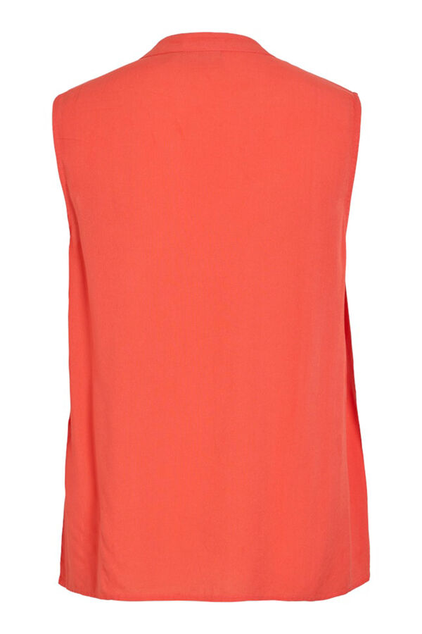 Vila Blusa sin mangas cuello mao de viscosa Rosa