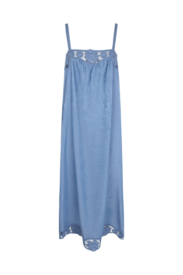 Cortefiel Vestido acetinado de lingerie Azul