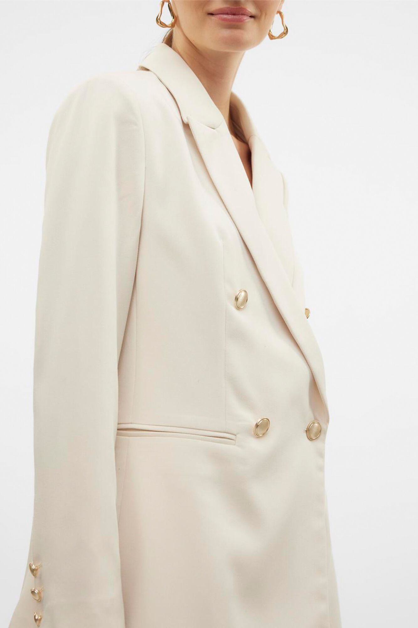 Vero Moda Blazer larga doble botonadura