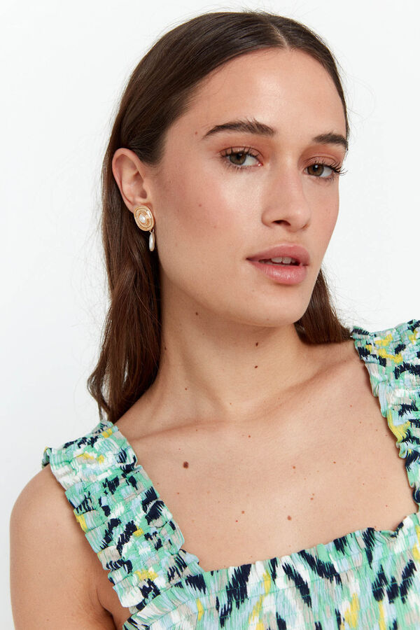Vero Moda Vestido fresco el&aacute;stico Verde