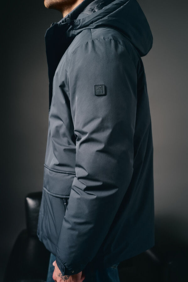 OOTO Parka acolchoada capuz Azul