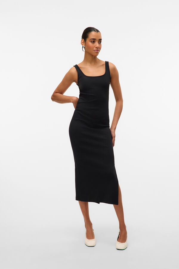 Vero Moda Vestido largo entallado Negro