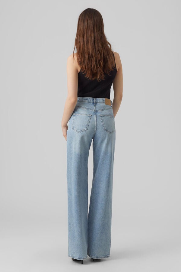 Vero Moda Pantal&oacute;n vaquero wide Azul