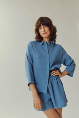 Vila Camisa con manga 3/4 Azul