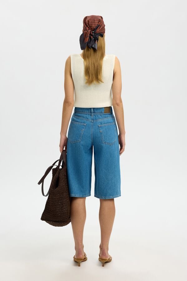 Selected Top de punto sin mangas Beige