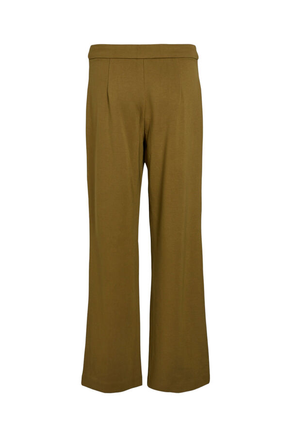 Vila Pantalón vestir bolsillos delanteros Marrón