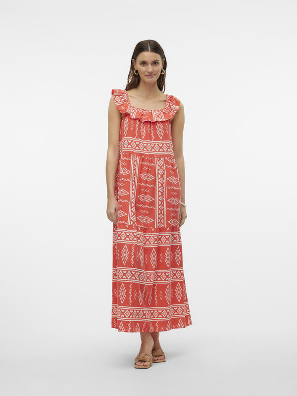 Vero Moda Vestido midI tirante gordo Fucsia