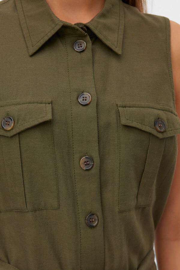 Vero Moda Macac&atilde;o curto camiseiro Verde