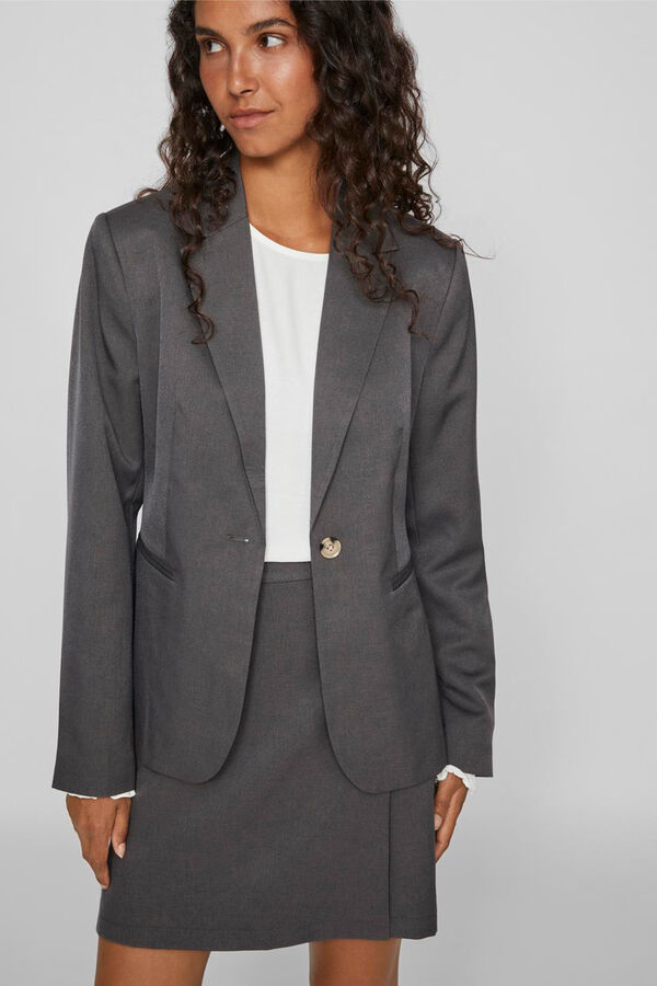 Vila Americana blazer de mujer entallada Gris
