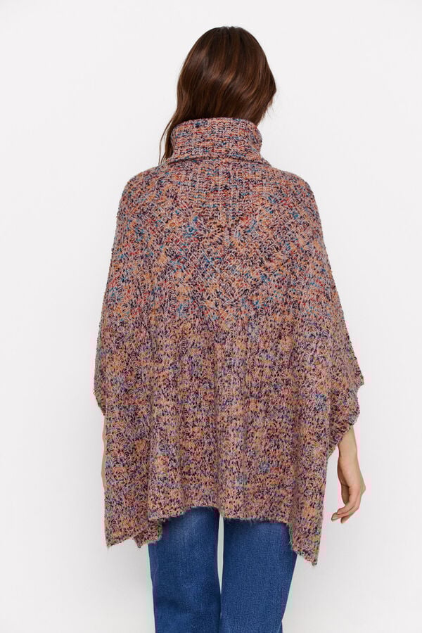 Cortefiel Poncho de gola alta Tostado