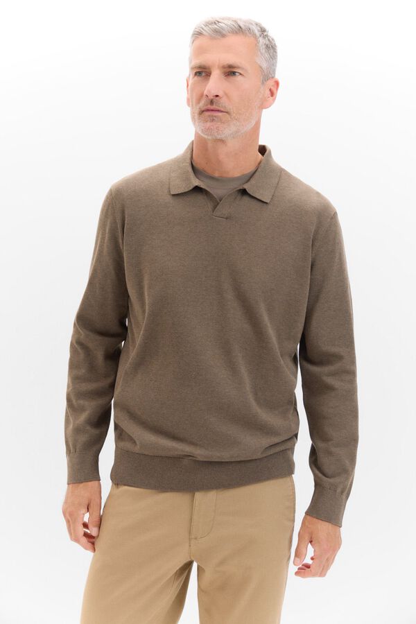 Cortefiel Jersey ponto pesco&ccedil;o polo Verde