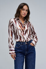 Salsa Jeans Camisa regular Marr&oacute;n