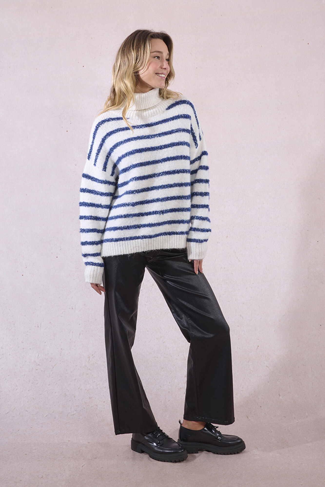 Molly Bracken Jersey de manga larga estampado rayas