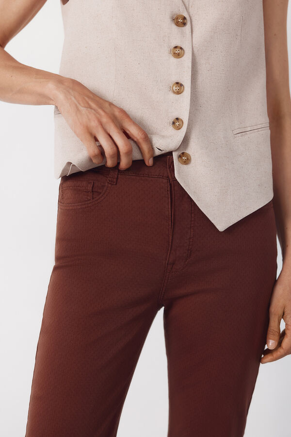 Cortefiel Jeans sensacional jacquard Castanho
