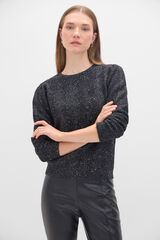 Cortefiel Jersey punto lentejuelas Negro