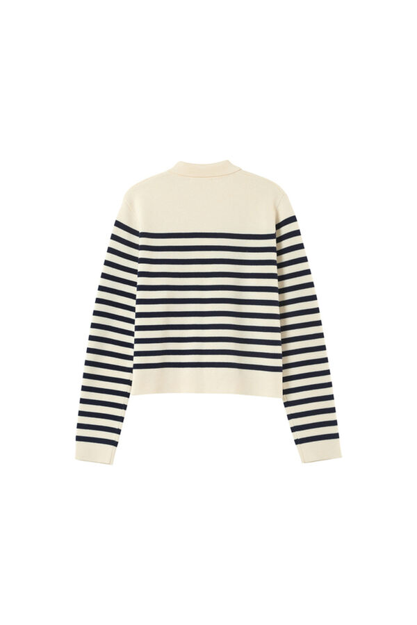 Grace & Mila C&aacute;rdigan marinero de punto milano Estampado blanco