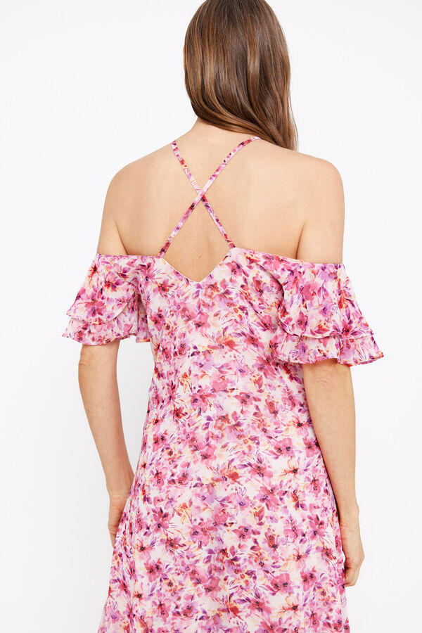 Cortefiel Vestido estampado floral Multicolor