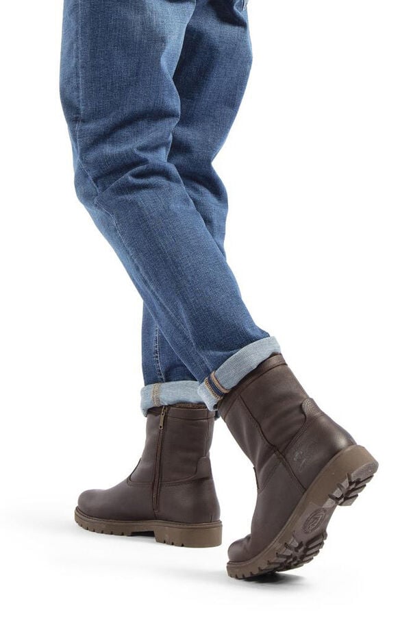 Panama Jack Bota de hombre en piel Marr&oacute;n oscuro