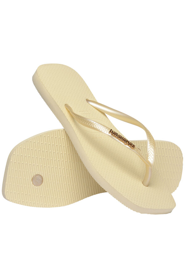 Havaianas Slim Square Logo Metallic Amarelo